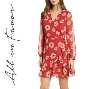 All in Favor | NWT Floral Wrap Dress